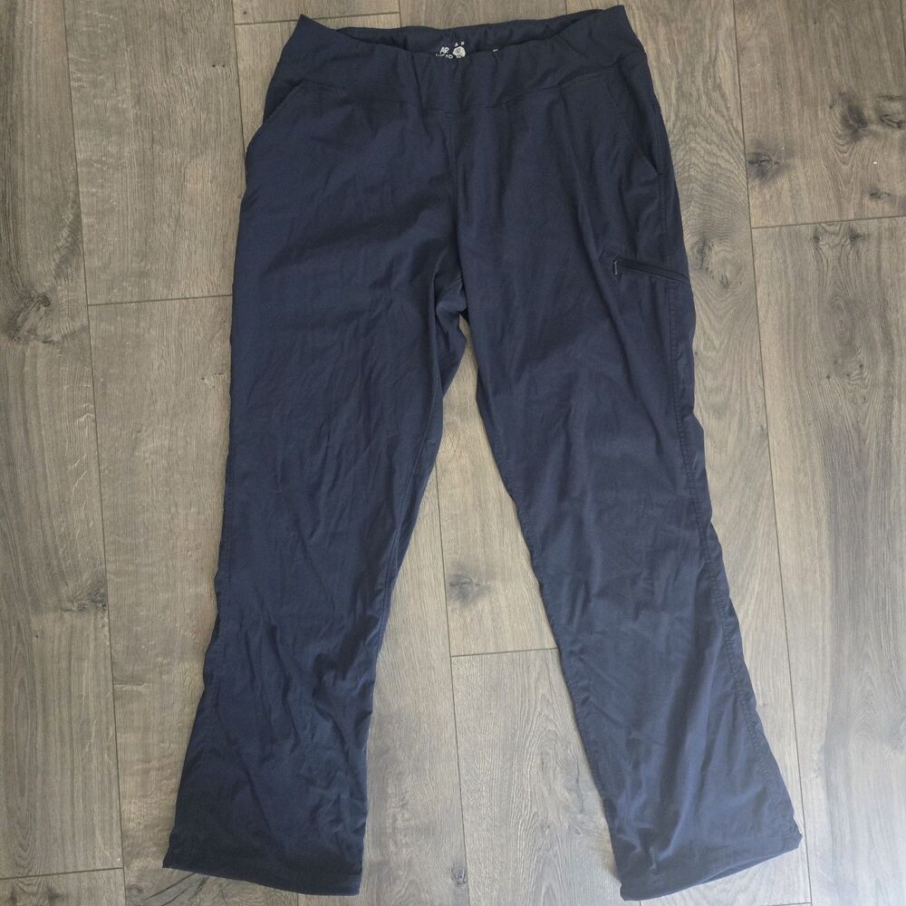 Mountain Hardwear Dynama 2 Pant Womens Sz Large Dark Blue Navy Hiking Outdoor